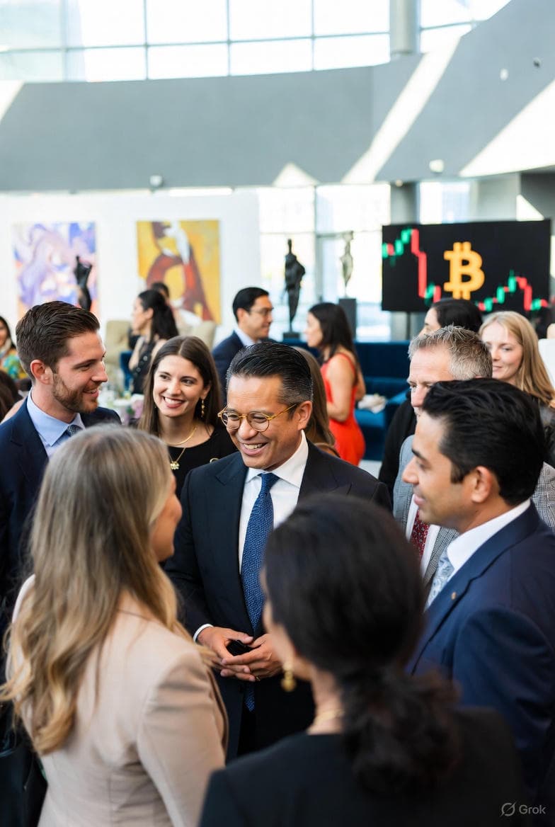 Donors at an arts event, representing giving through donor-advised funds.