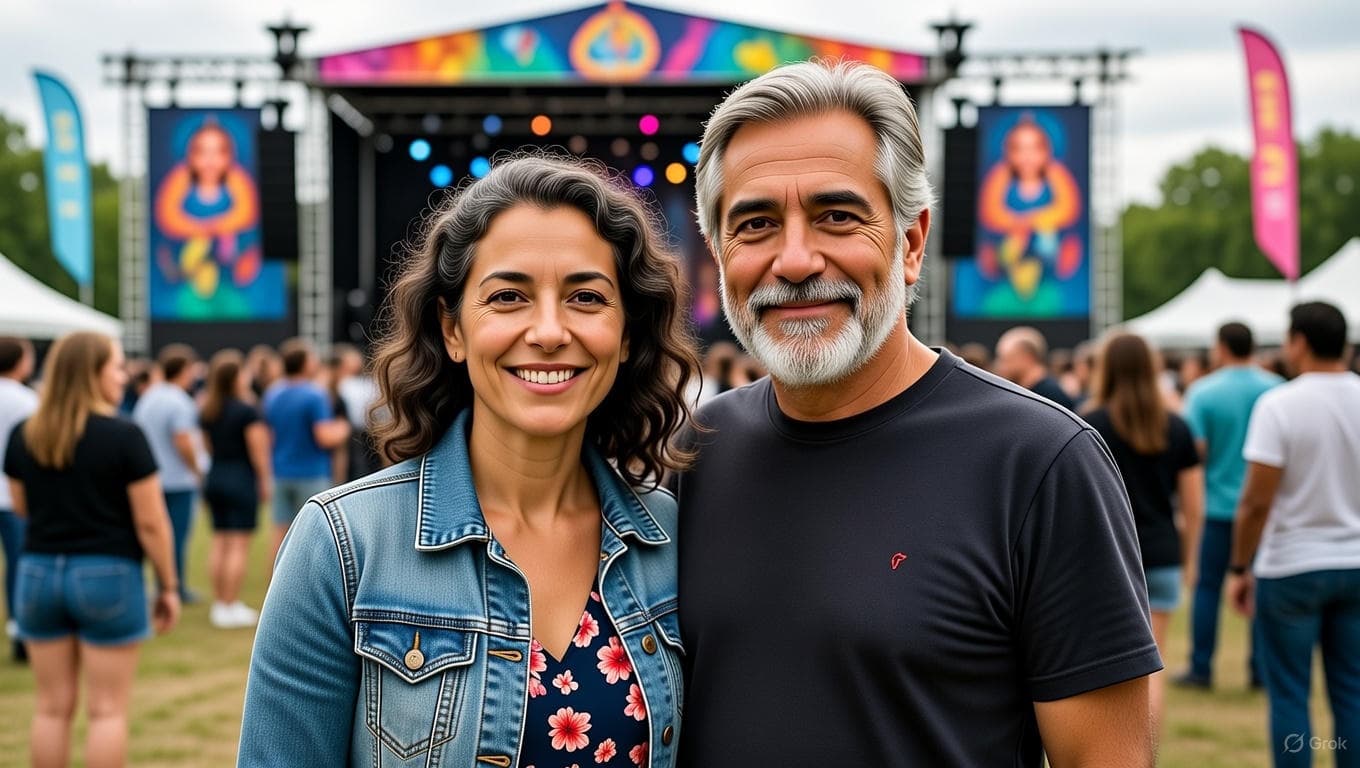 A music fair scene, representing community events and programming.