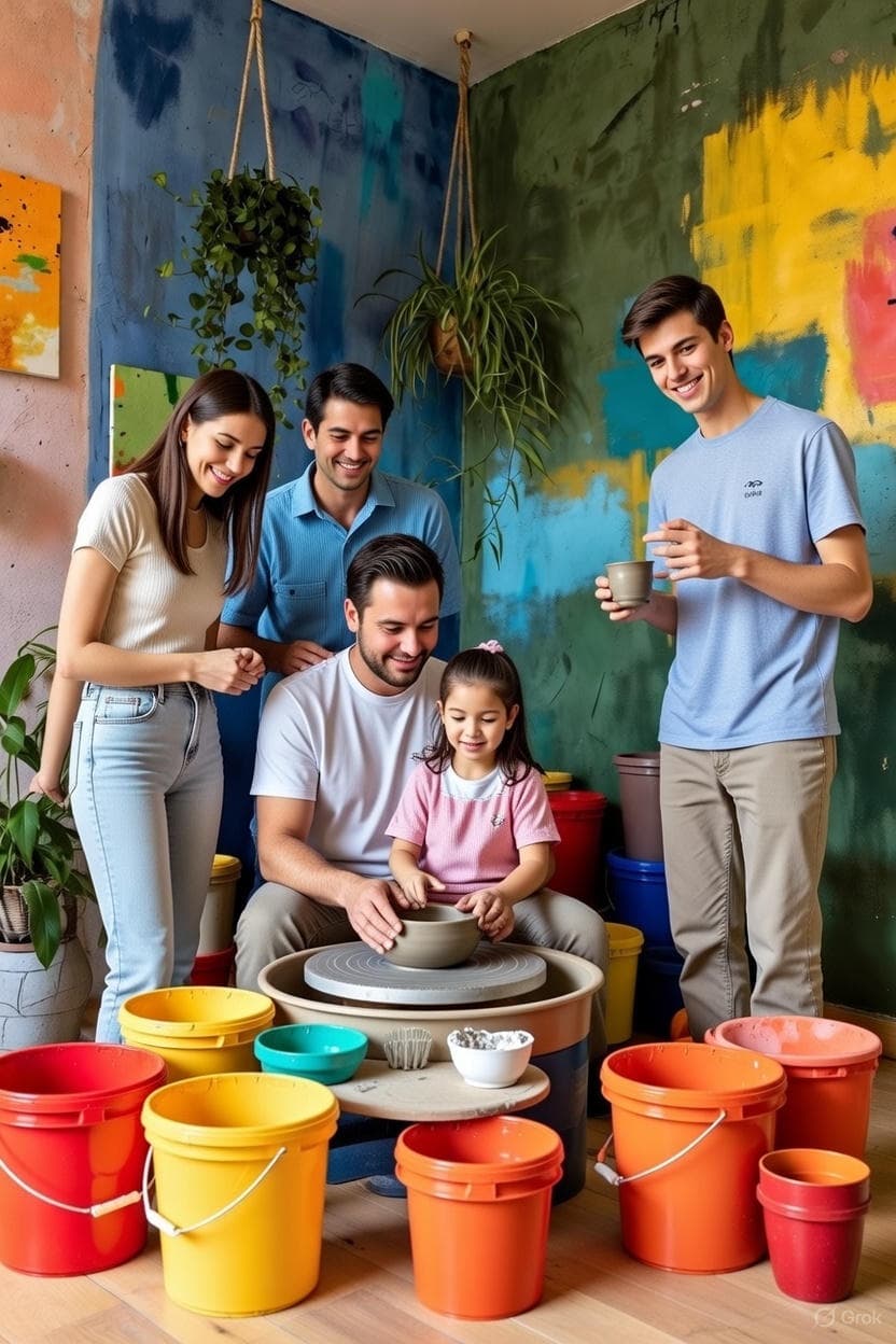Hands shaping clay, representing creative work and craft.